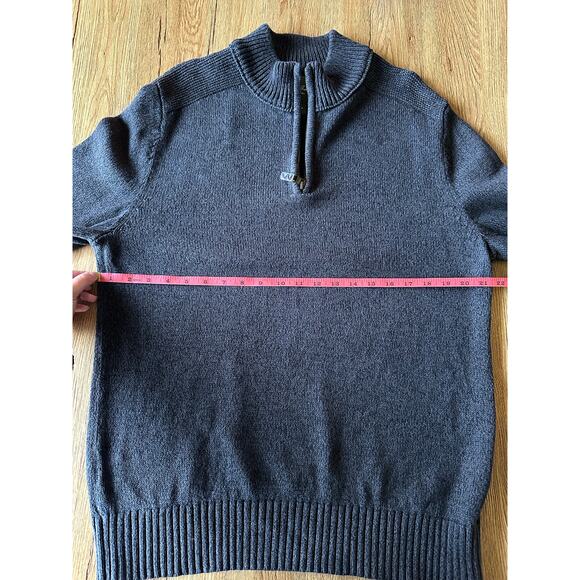 Eddie Bauer Men's Brown Quarter Zip Size Large - Picture 4 of 5